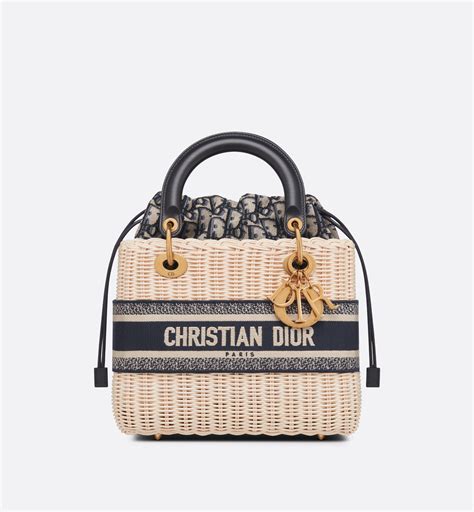 medium lady dior bag natural wicker